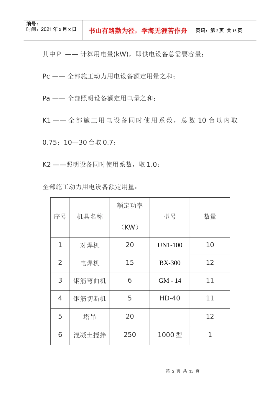 嘉鹏二期施工现场临时用电施工方案_第2页