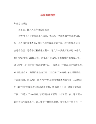 年度总结报告 