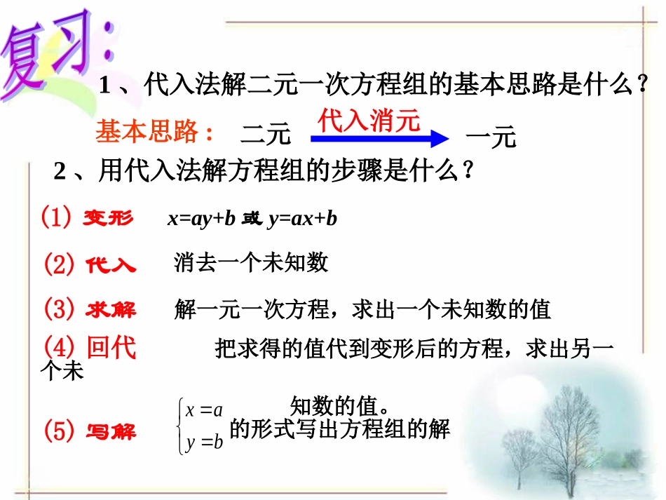 《消元—解二元一次方程组》第3课时参考课件_第2页