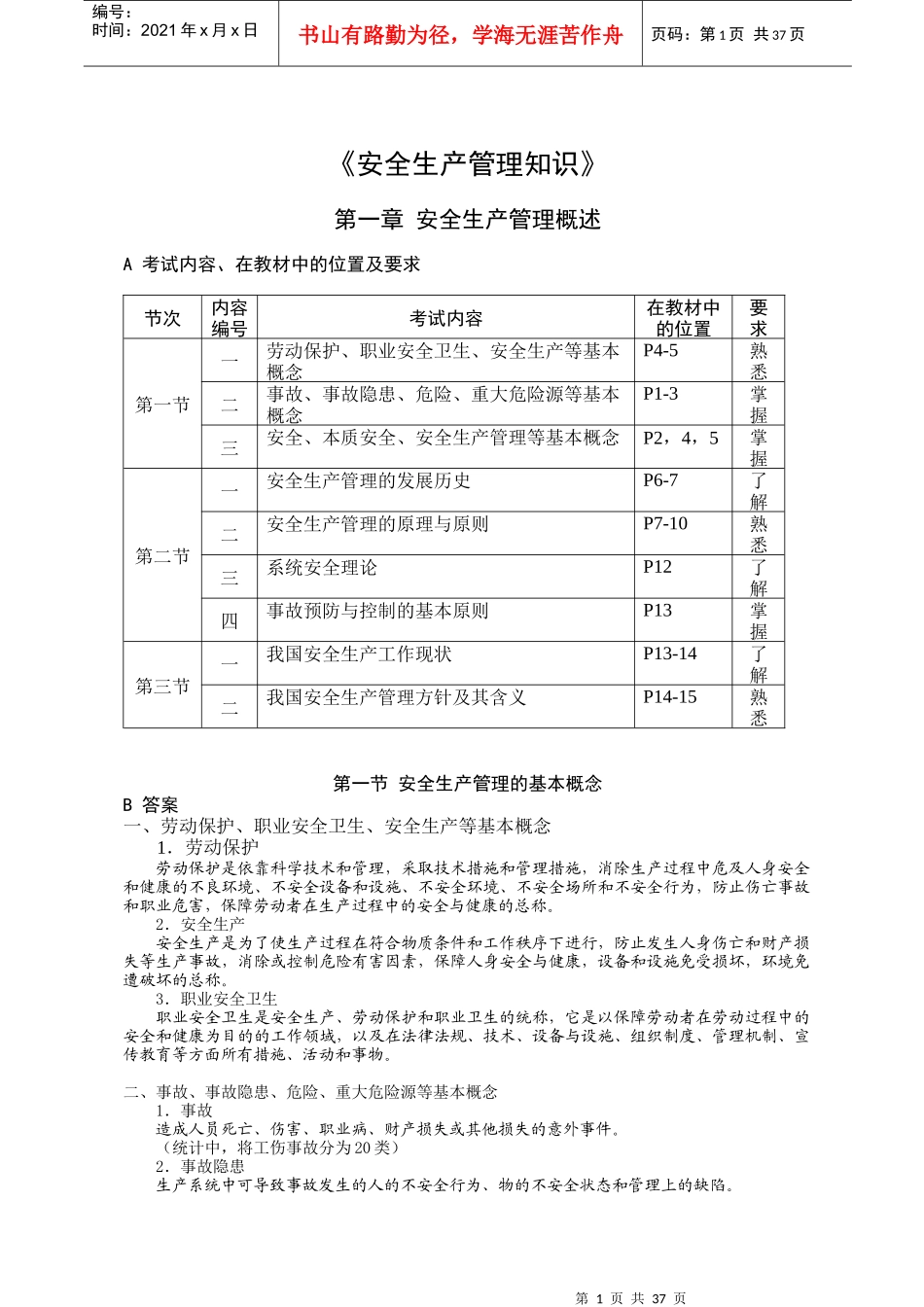 安全生产管理知识应试指南_第1页