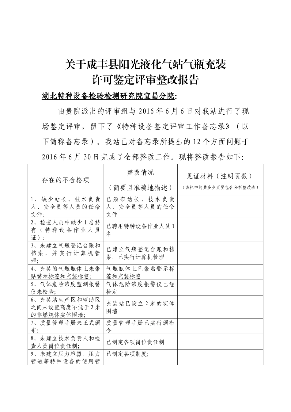 特种设备(气瓶充装)鉴定评审整改报告_第3页