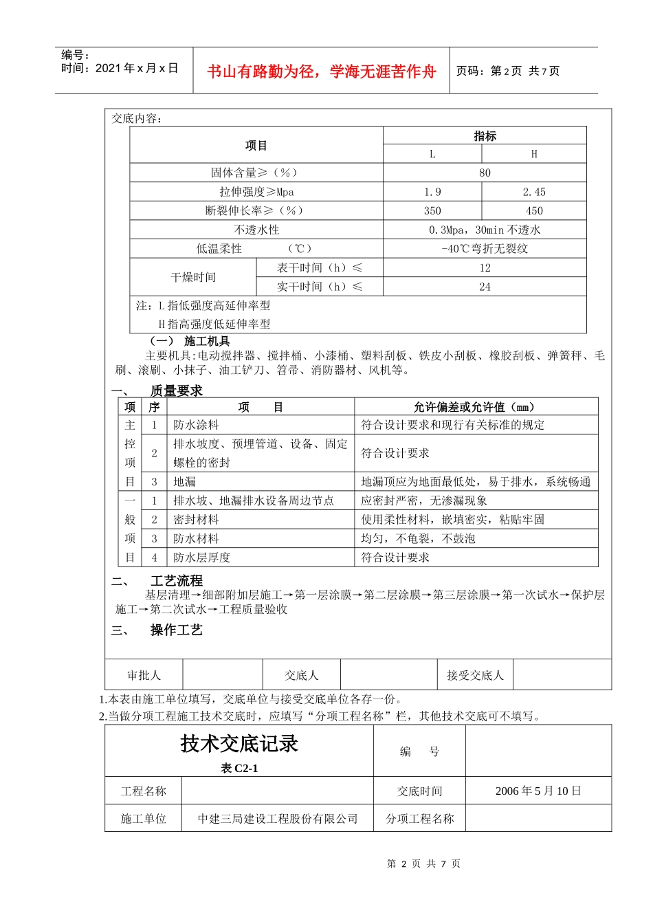 某工程技术交底记录_第2页