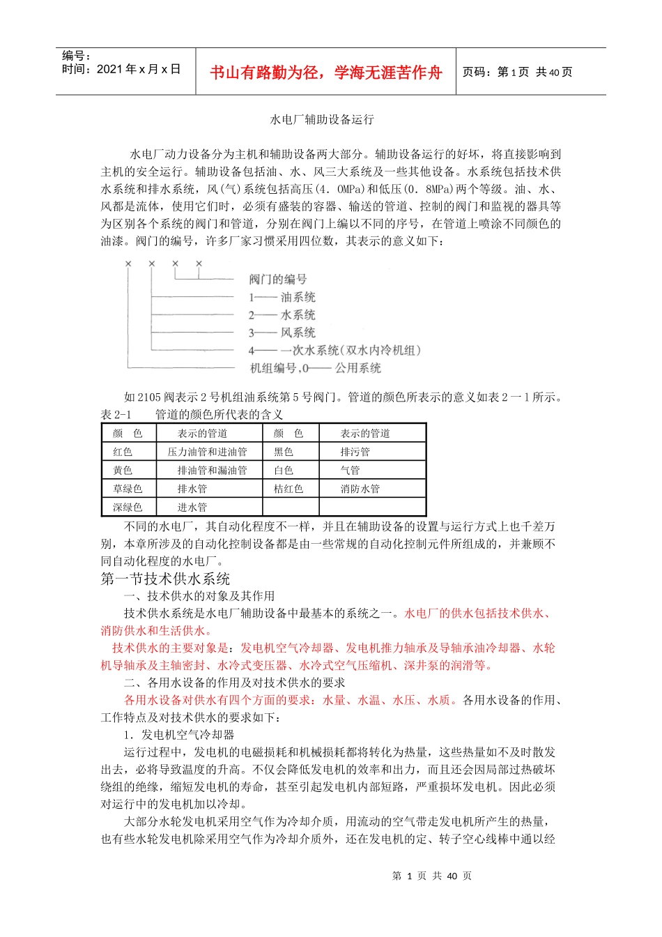 水电厂辅助设备运行培训教材_第1页