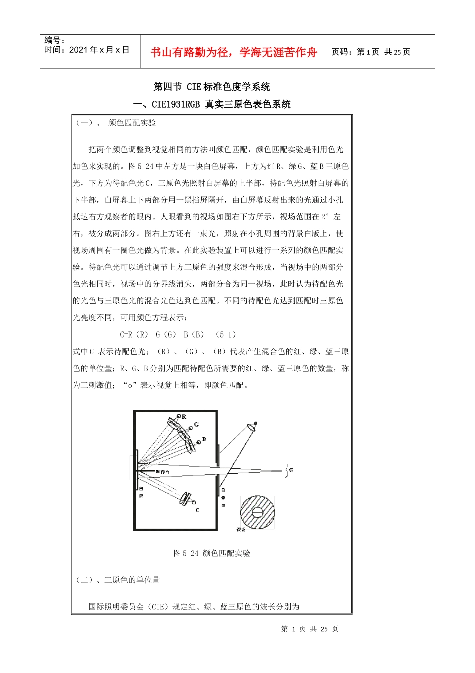 1931CIE-XYZ标准色度系统_第1页
