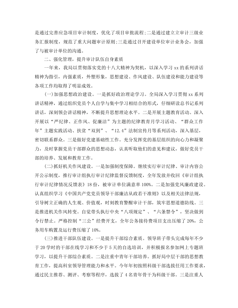 最新审计局工作总结范文 _第3页