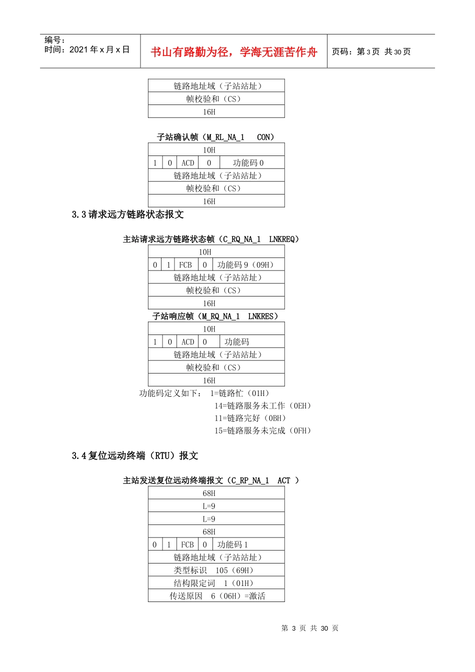 试谈IEC870-5-101规约_第3页