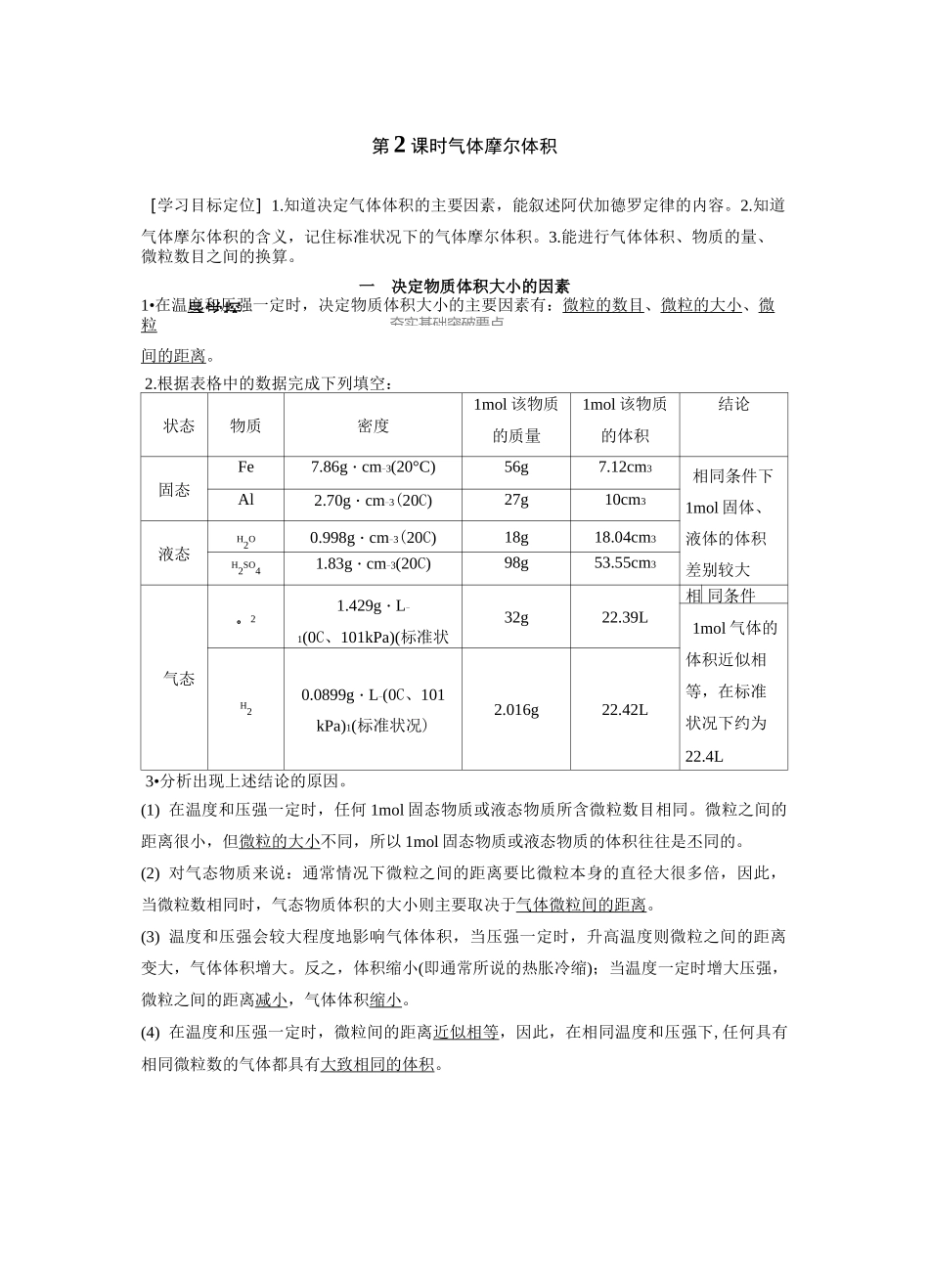 气体摩尔体积_第1页