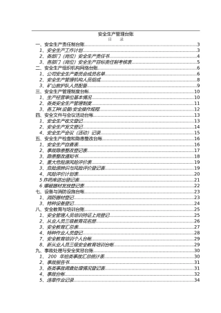 非煤矿山安全生产管理台账(DOC45页)