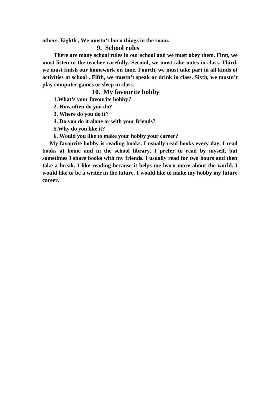 期末专项复习六---书面表达_第3页