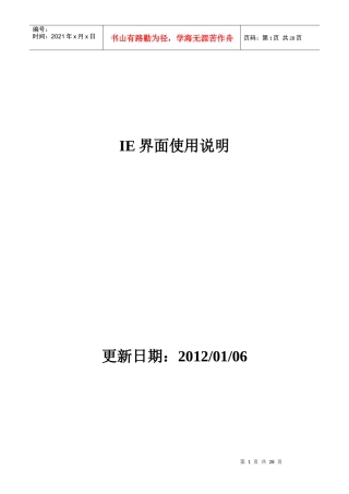 IE使用说明书(中文)