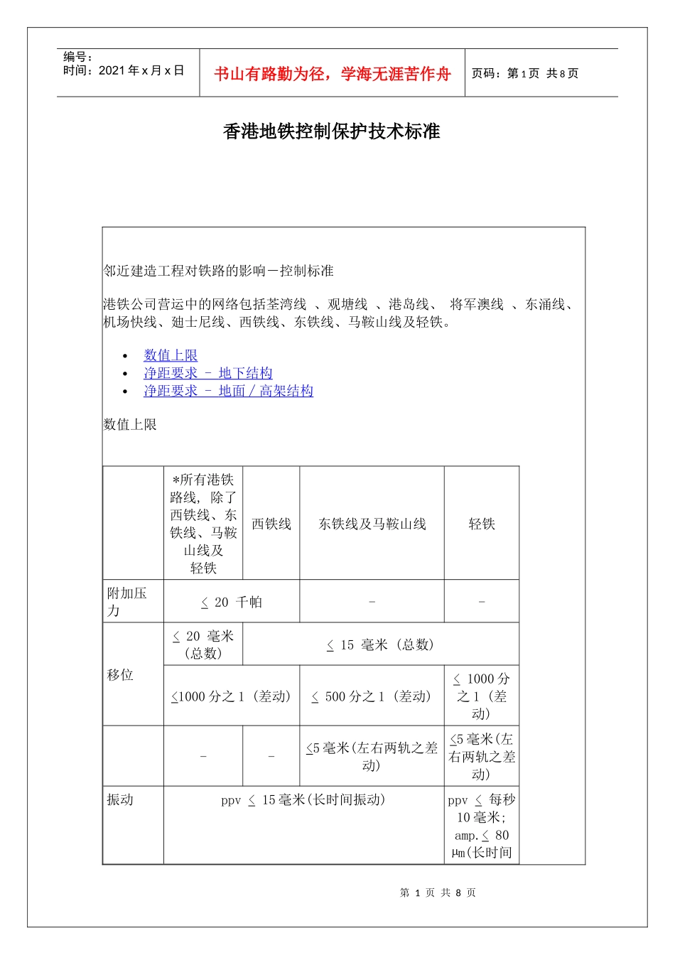 香港地铁控制保护技术标准_第1页