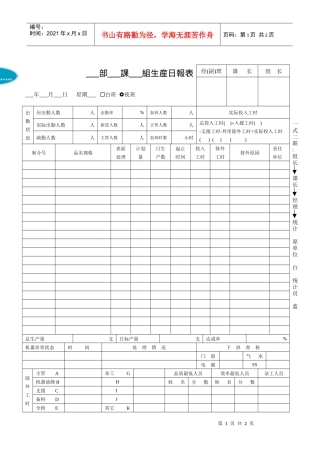 HXSC008生产日报表