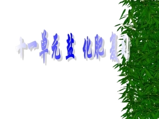 《盐化肥》复习