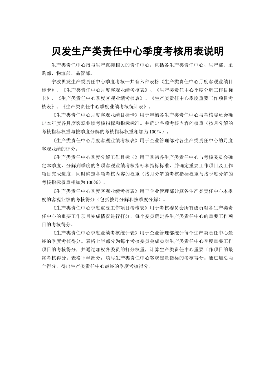 某体育用品公司服装生产部工艺管理员KPI组成表大全_第1页