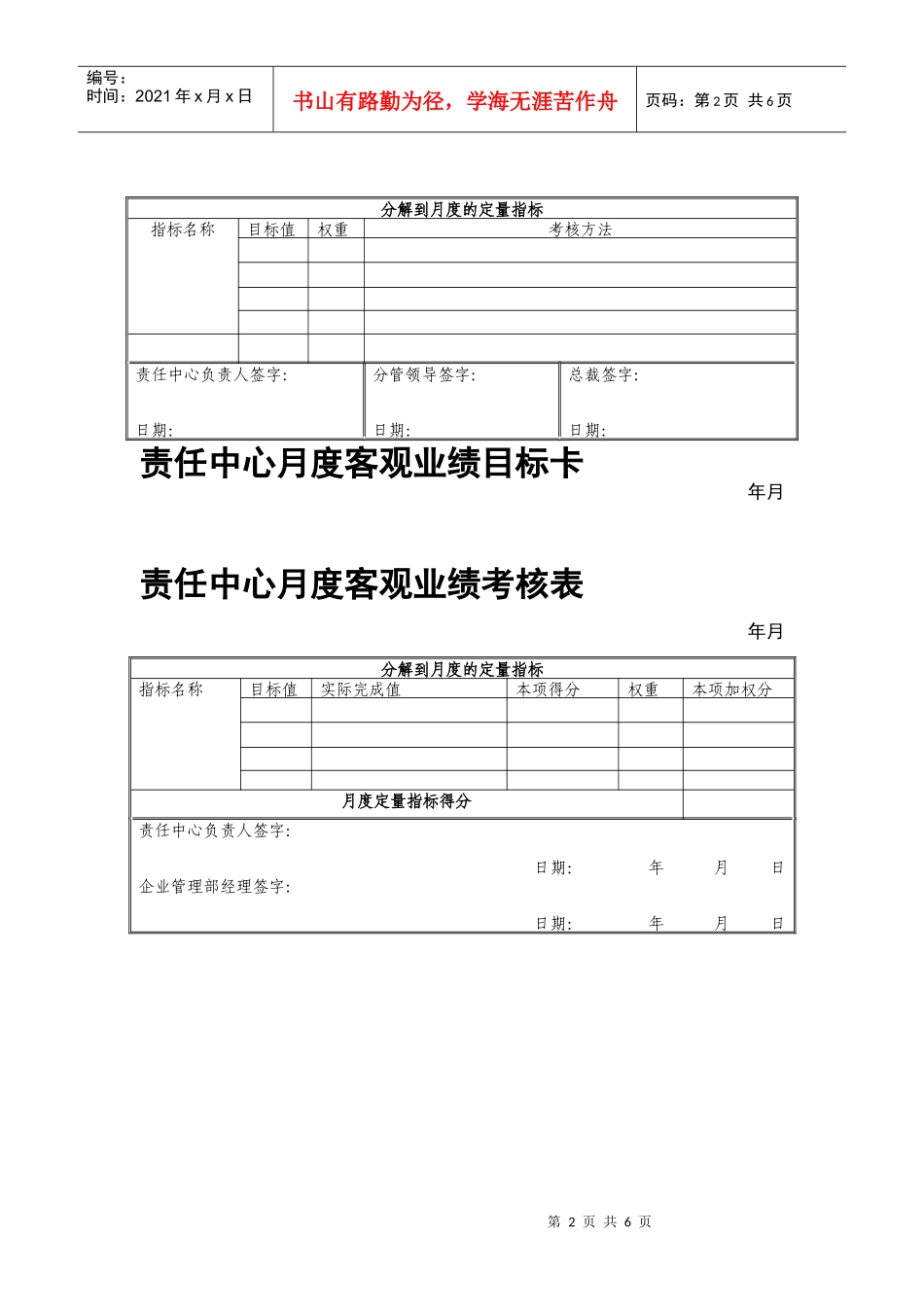 某体育用品公司服装生产部工艺管理员KPI组成表大全_第2页