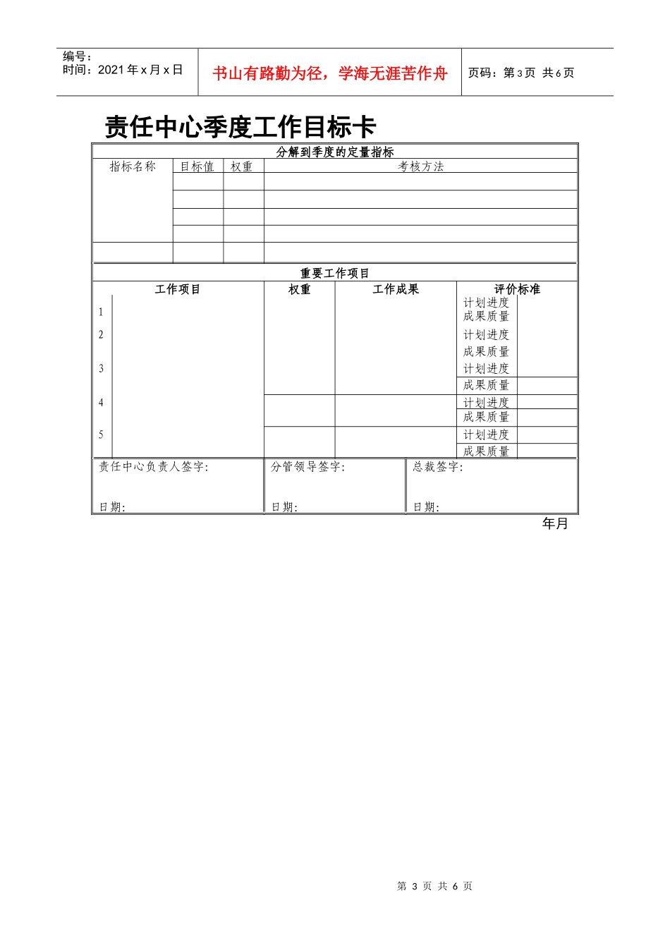 某体育用品公司服装生产部工艺管理员KPI组成表大全_第3页