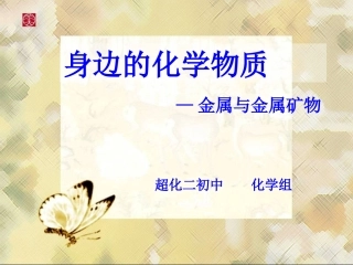 金属与金属矿物专题复习