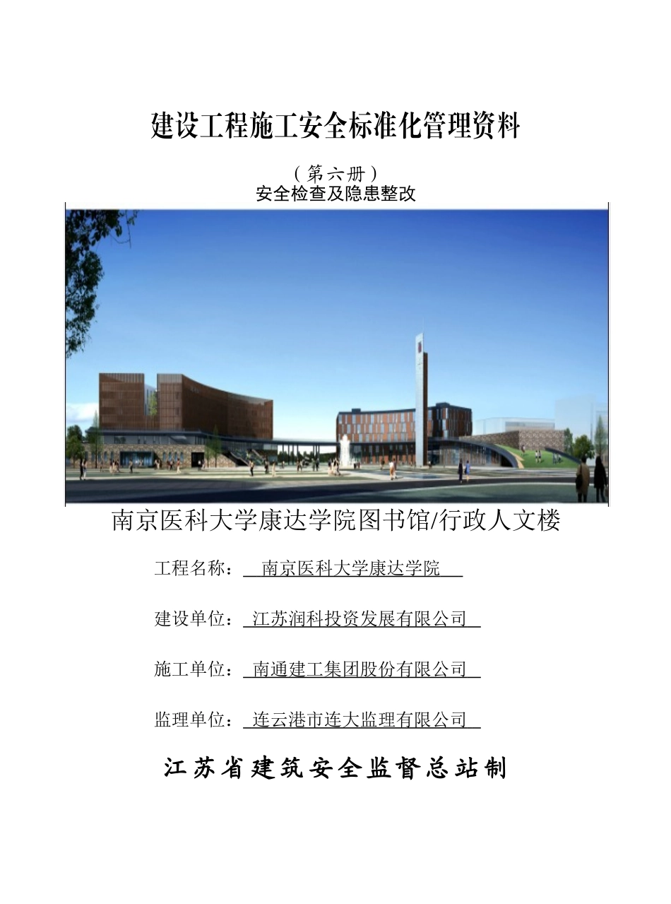 安全检查及隐患整改范本_第1页