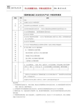 《园林绿化施工企业安全生产证》申报材料要求doc-北京市