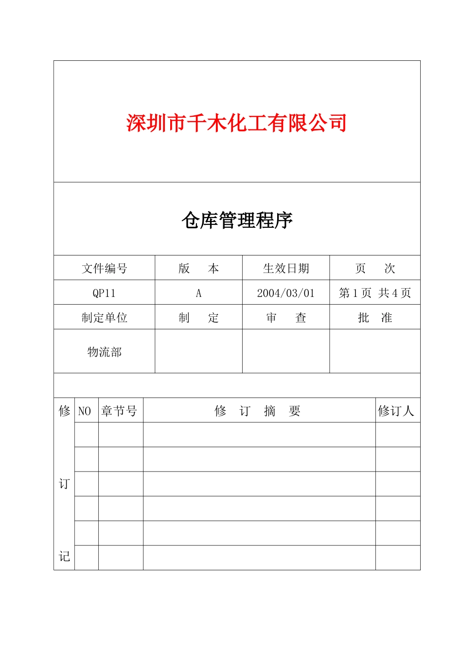 QP11仓储管理程序_第1页