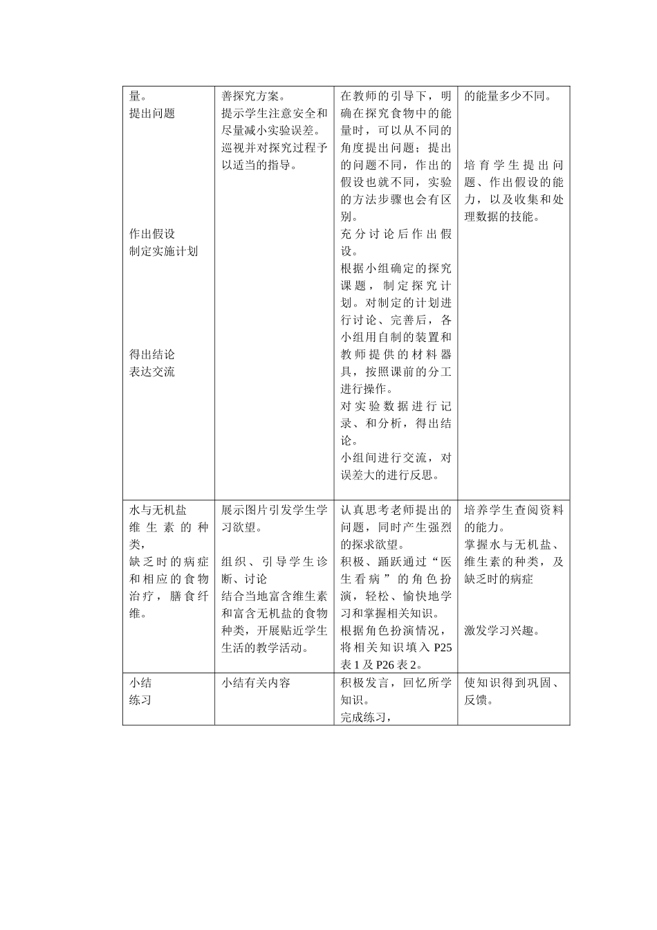 食物中的营养物质教学设计_第3页