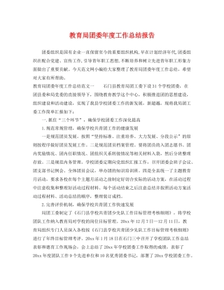 团委年度工作总结报告2 