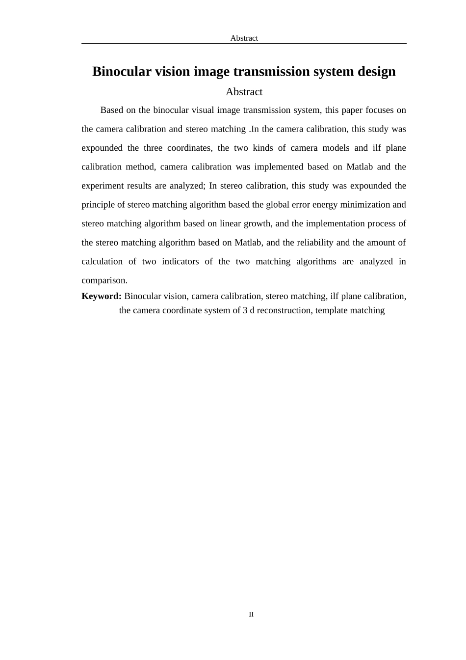双目视觉传输系统摄像机标定与立体匹配(DOC38页)_第3页
