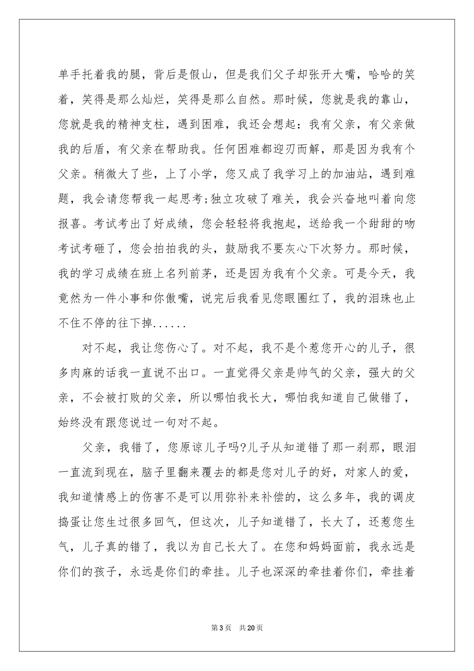 给父亲的道歉信_第3页