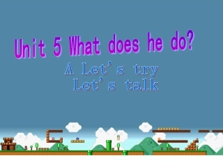 新版PEP六年Unit5_A__talk课件