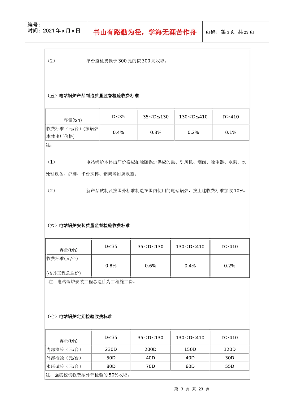 北京市特种设备检验检测收费标准_第3页