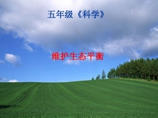 《维护生态平衡》
