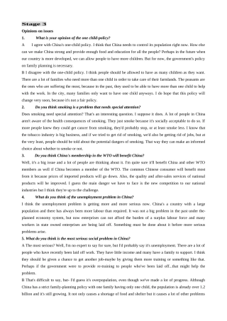 the third part about speaking of IELTS