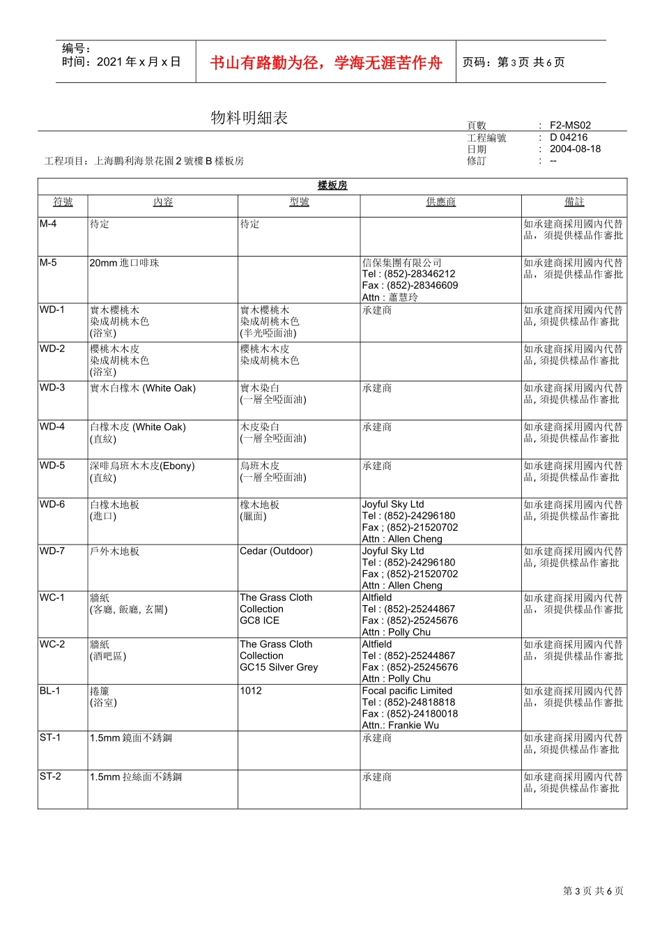 D04216物料明細表-2號樓B(XXXX-08-18)(DOC6页)_第3页