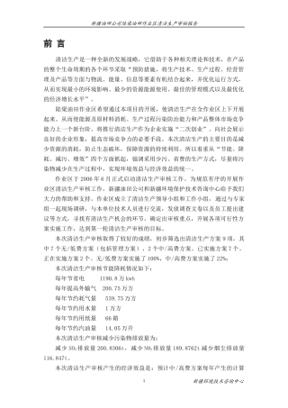 陆梁清洁生产审核报告(终稿)