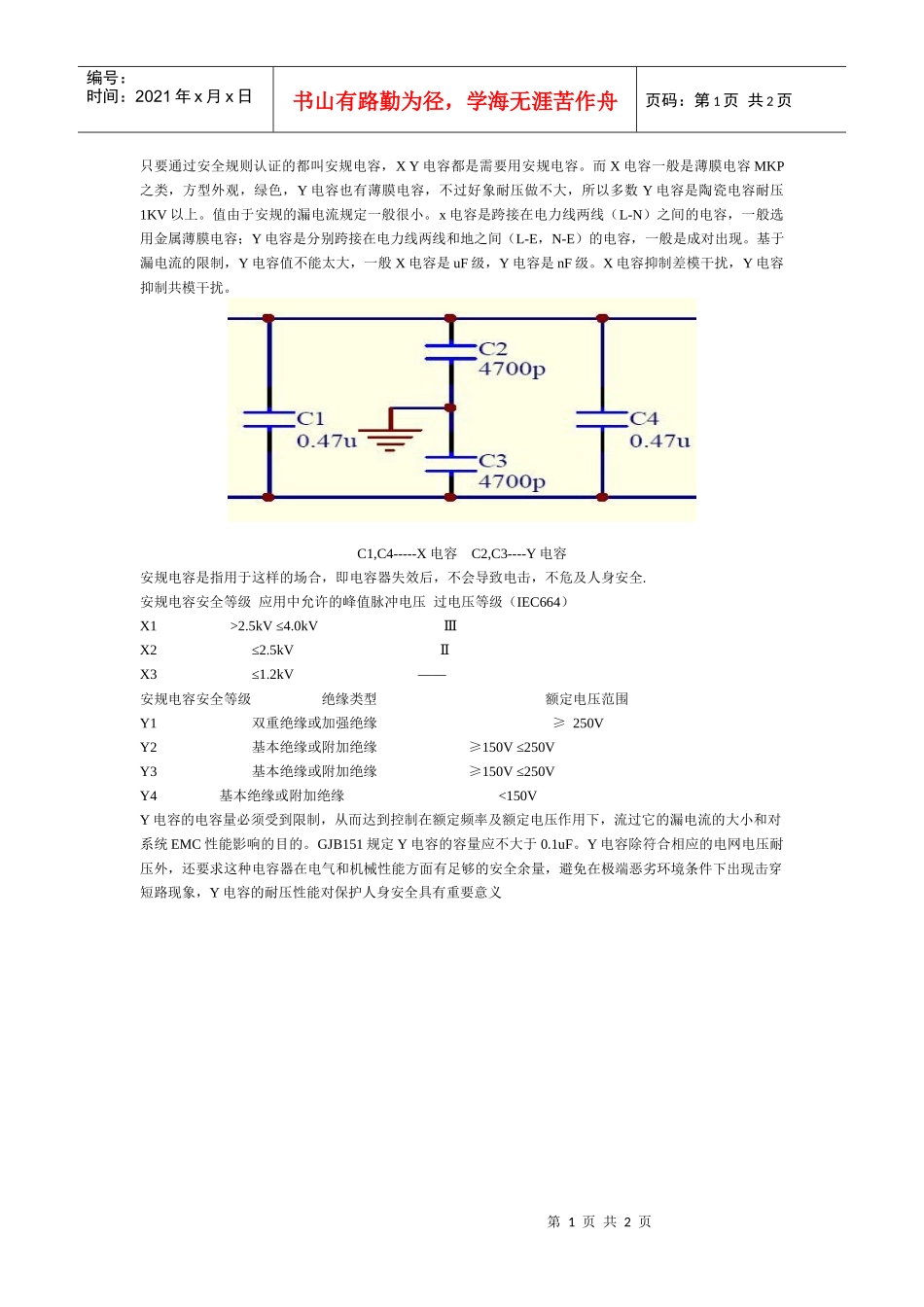 只要通过安全规则认证的都叫安规电容_第1页