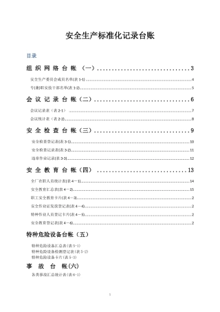 XX公司__安全生产标准化记录台账(十组)