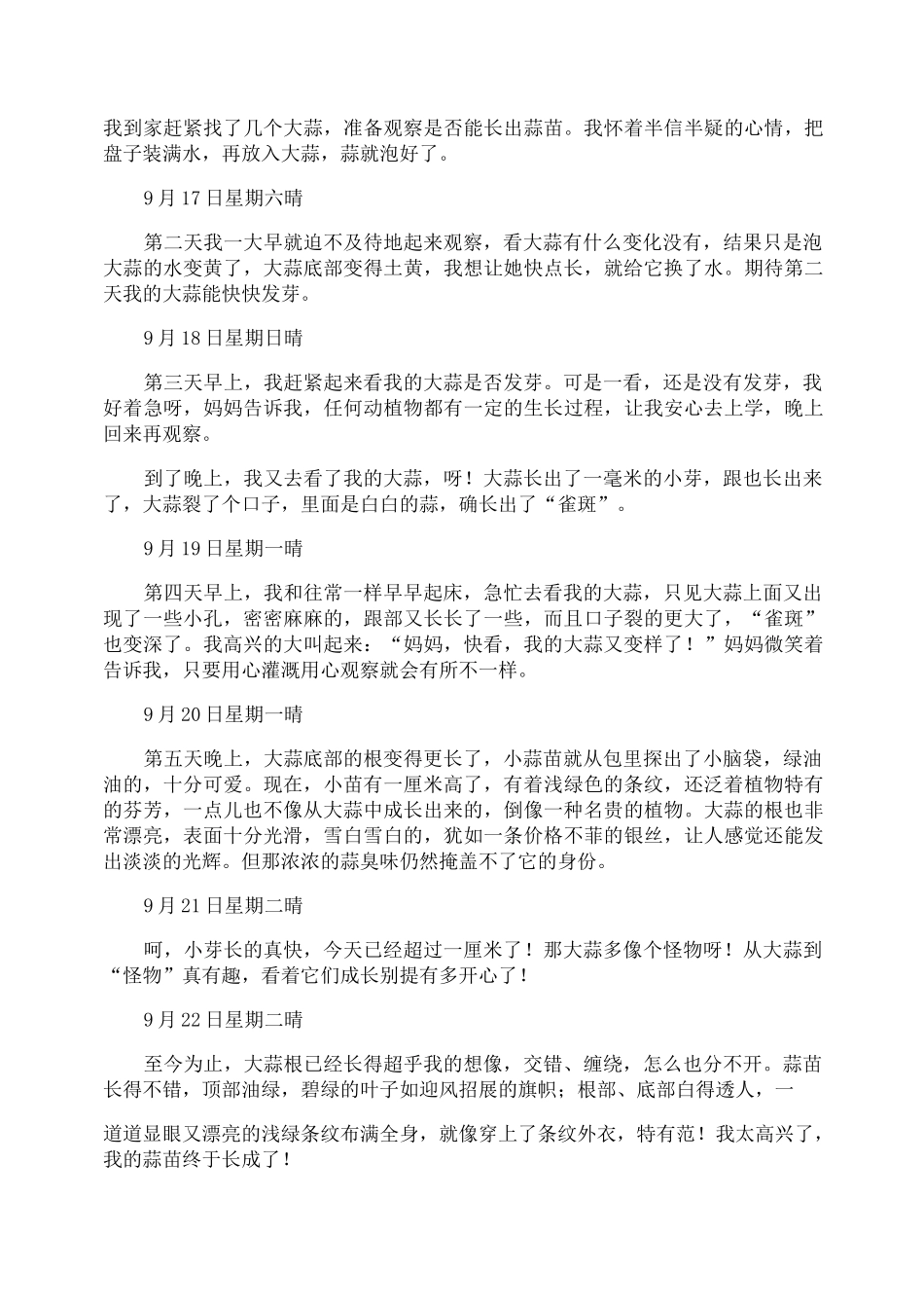 蒜苗的观察日记_第3页