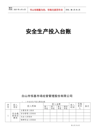 安全生产投入台账(DOC4页)