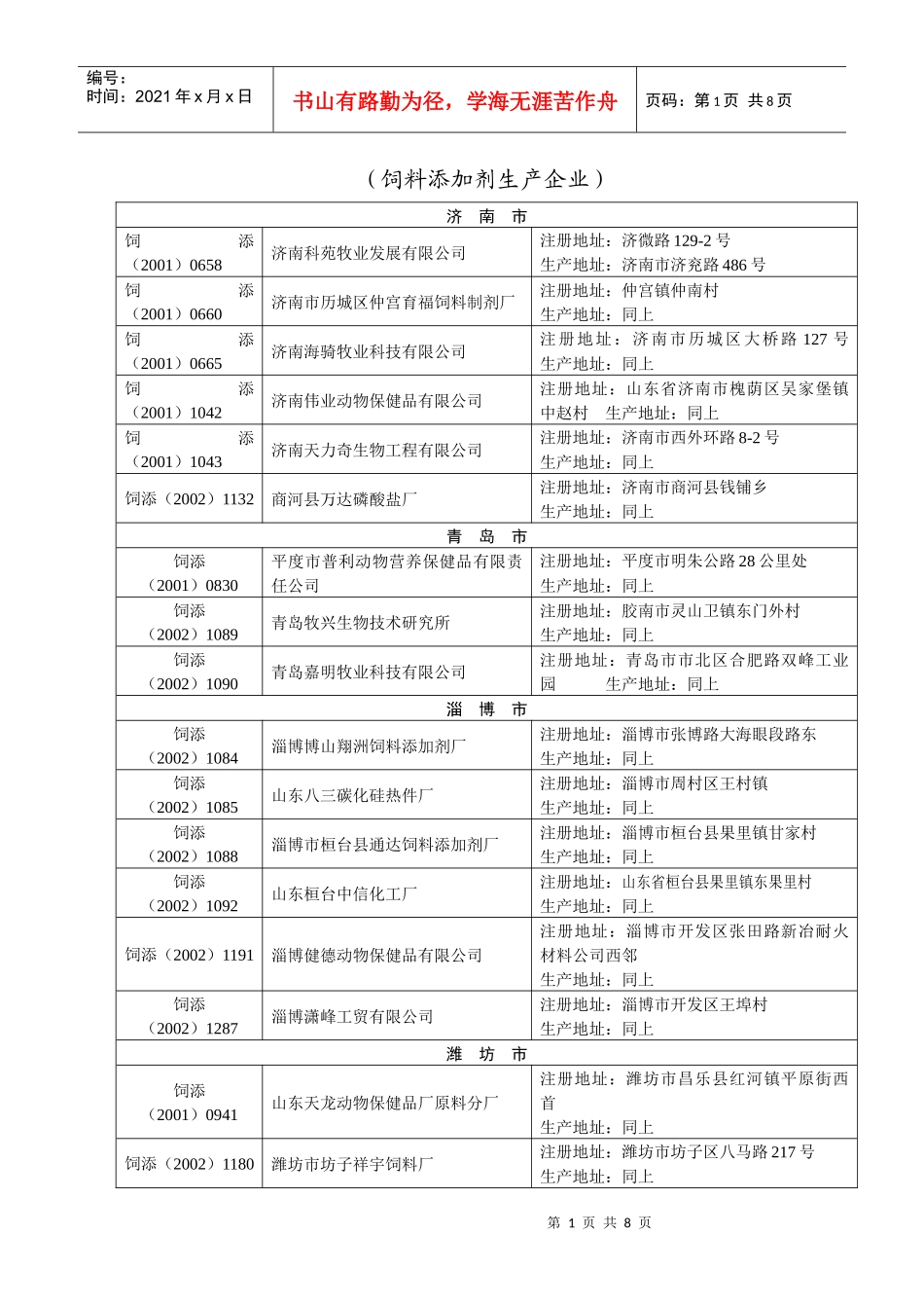 饲料添加剂预混料生产企业_第1页