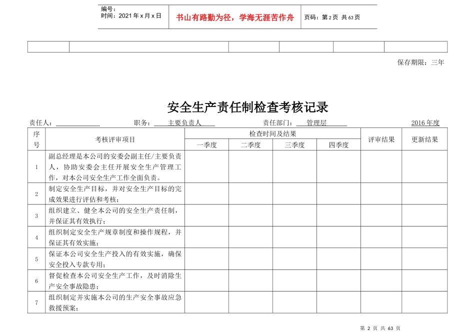 安全生产责任制考核评审记录_第2页