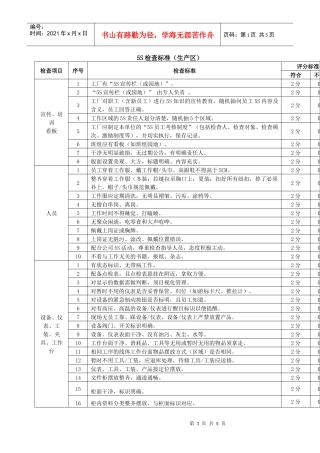 5S检查标准