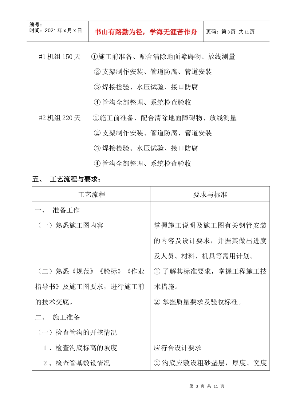 循环水、生水、生活水管道施工作业指导书_第3页