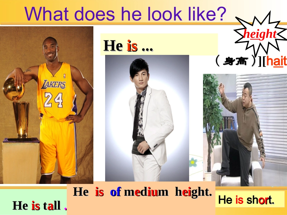 新版新目标七年级下-unit9-what-does-he-look-like-公开课课件_第3页