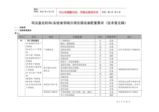 《司法鉴定-法庭科学认可领域仪器设备配置标准》征求意