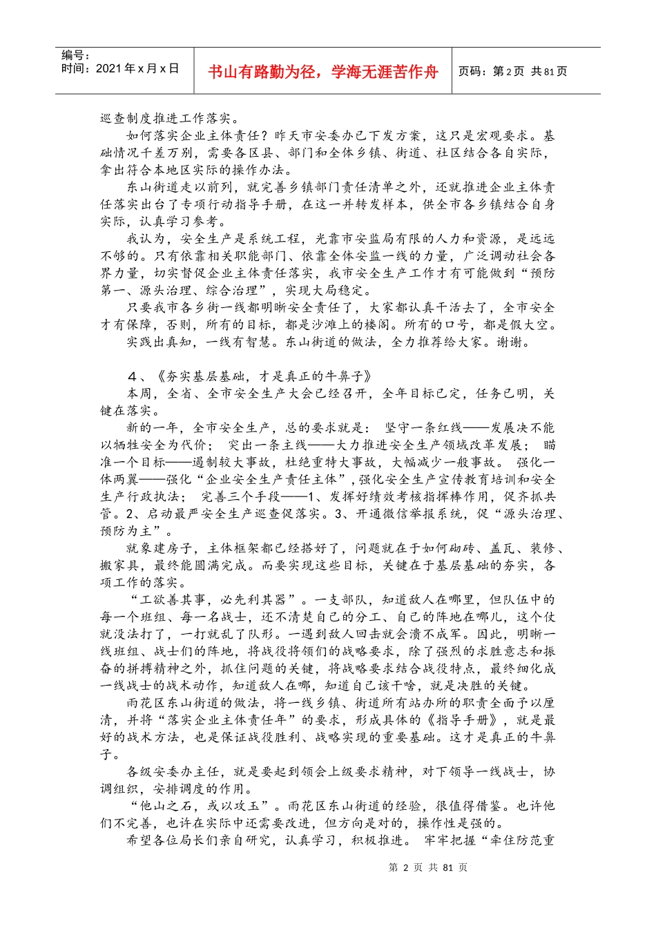 某市安全生产工作的实践与思考概述_第2页