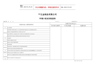 IEN01104巡檢查檢表