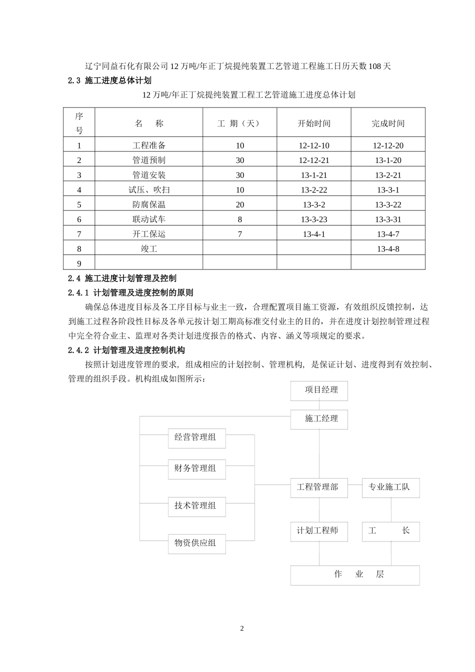 12万吨年正丁烷提纯装置工艺管道施工方案_第2页