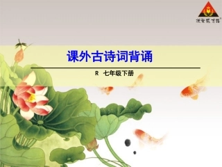 课外古诗词背诵（上课课件）
