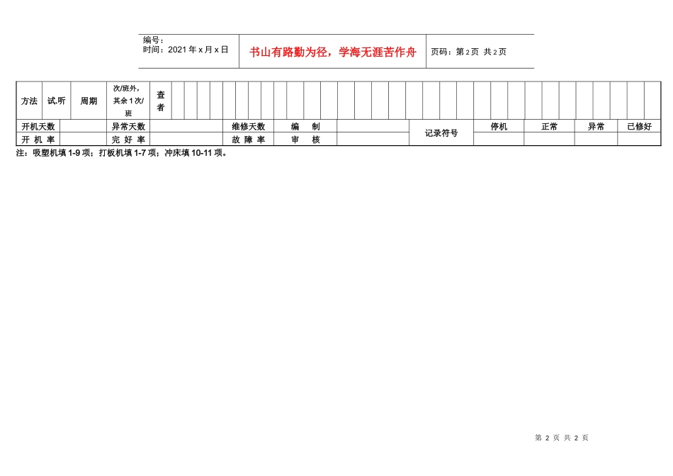 38设备日常点检表_第2页