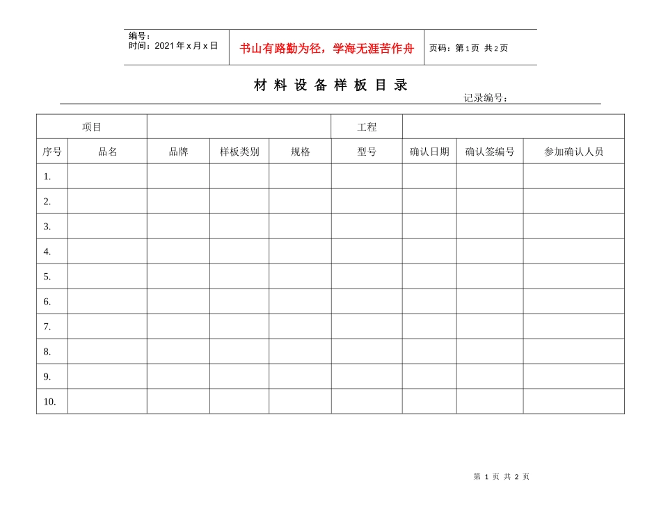 材料设备样板目录_第1页